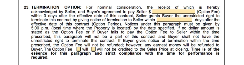 what-is-a-termination-option-period